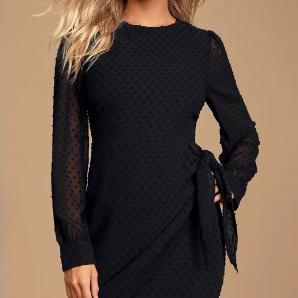 NWT Black long sleeve mini